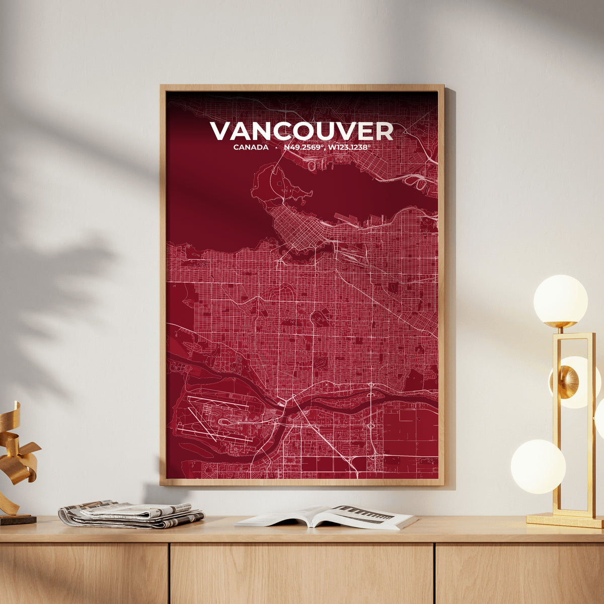 Vancouver Garnet Map Poster