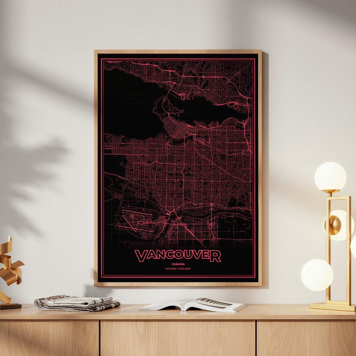 Vancouver Phosphor Map Poster - System Alert