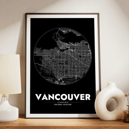Vancouver Spot Map Poster
