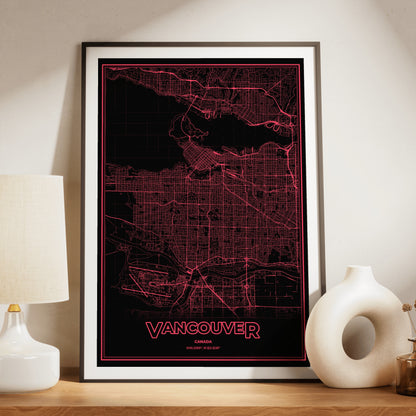Vancouver Phosphor Map Poster - System Alert