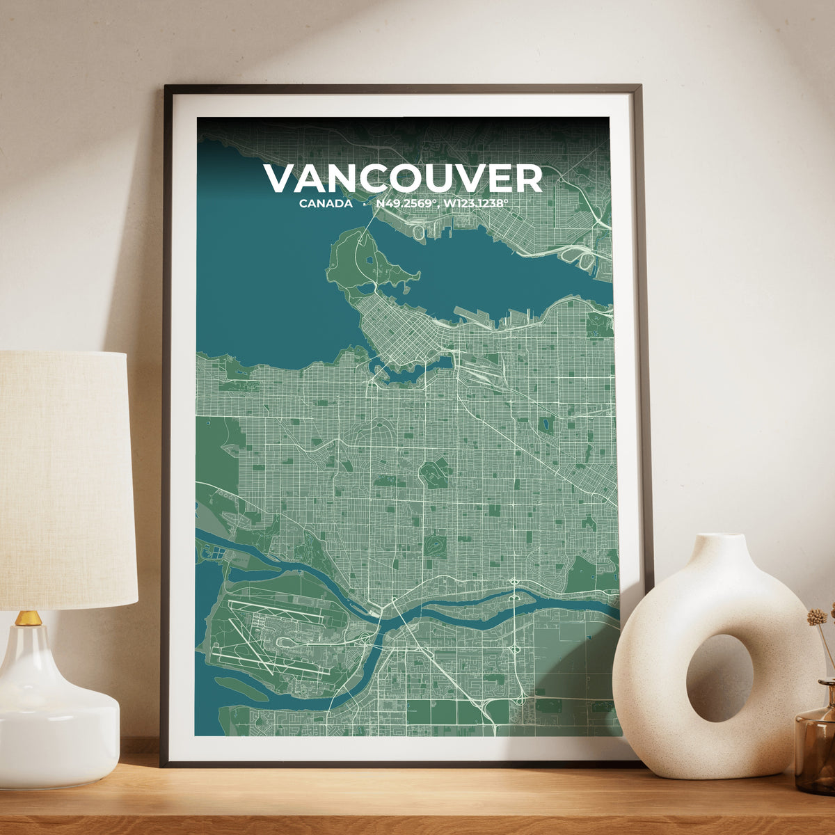 Vancouver Mist Map Poster