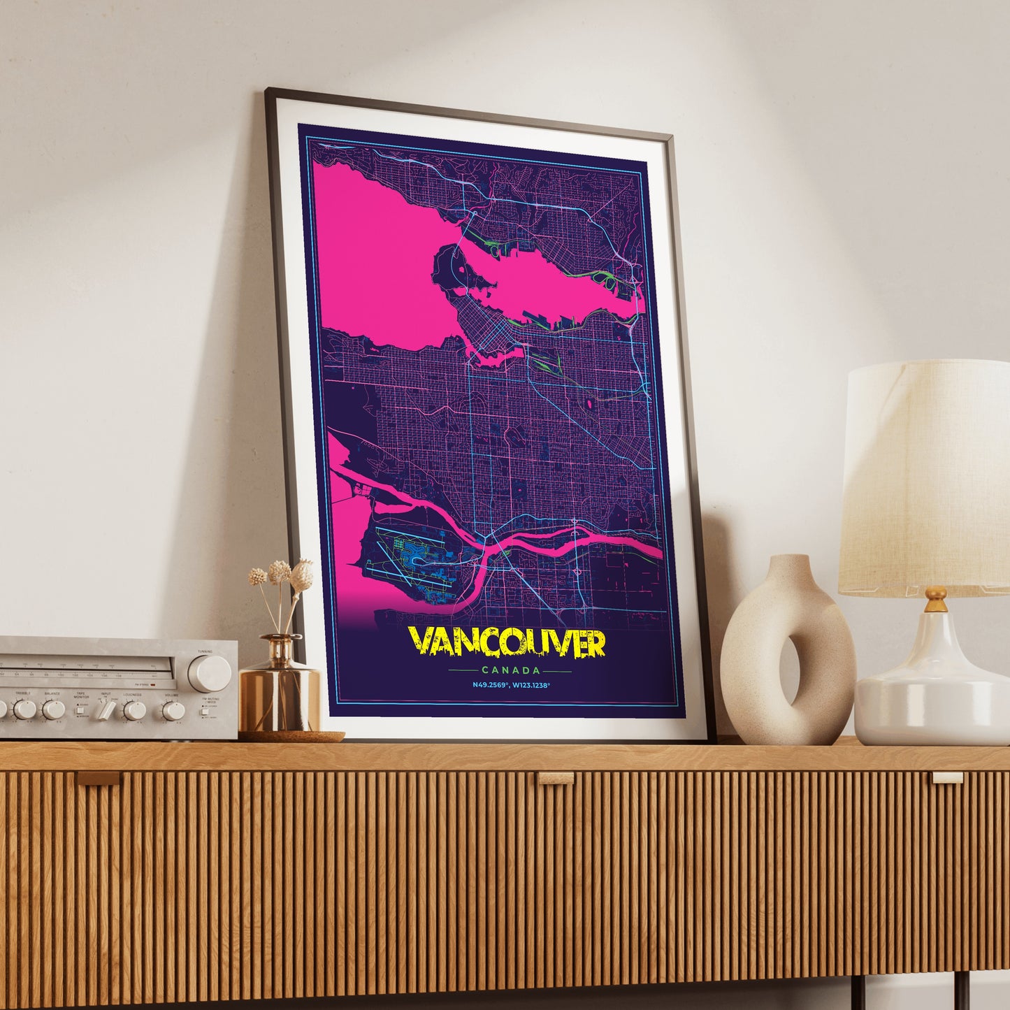 Vancouver Cyberpunk Map Poster