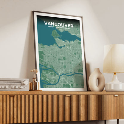 Vancouver Mist Map Poster