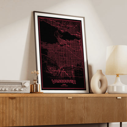 Vancouver Phosphor Map Poster - System Alert