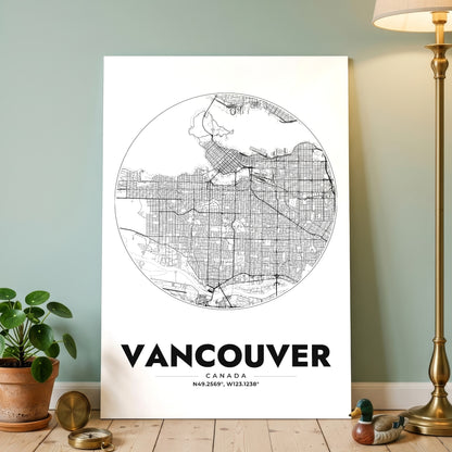 Vancouver Spot Map Poster