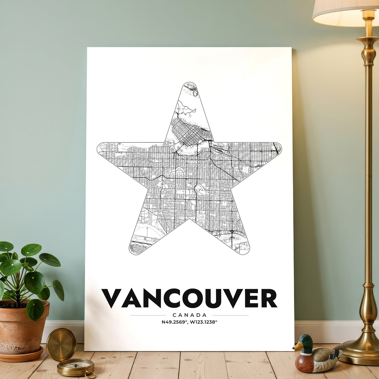 Vancouver Star Map Poster