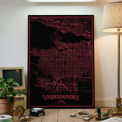 Vancouver Phosphor Map Poster - System Alert