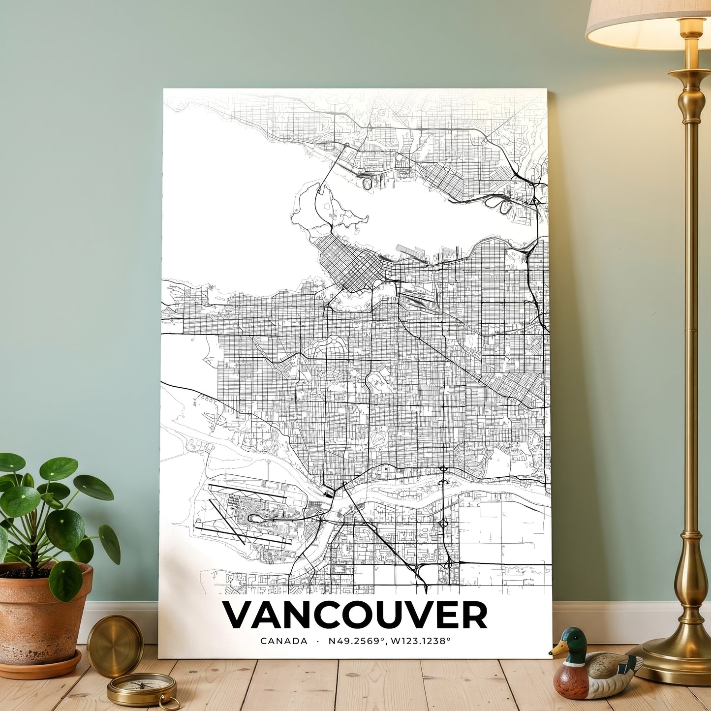 Vancouver Elegant Map Poster