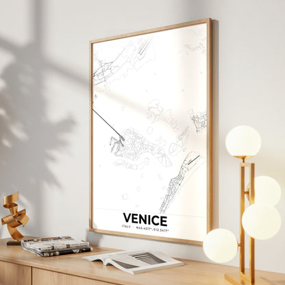 Venice Elegant Map Poster