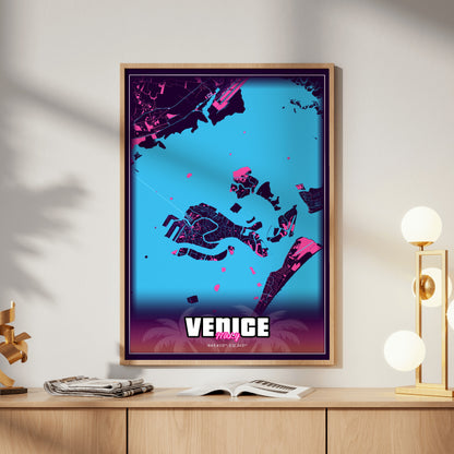 Venice GTA Map Poster