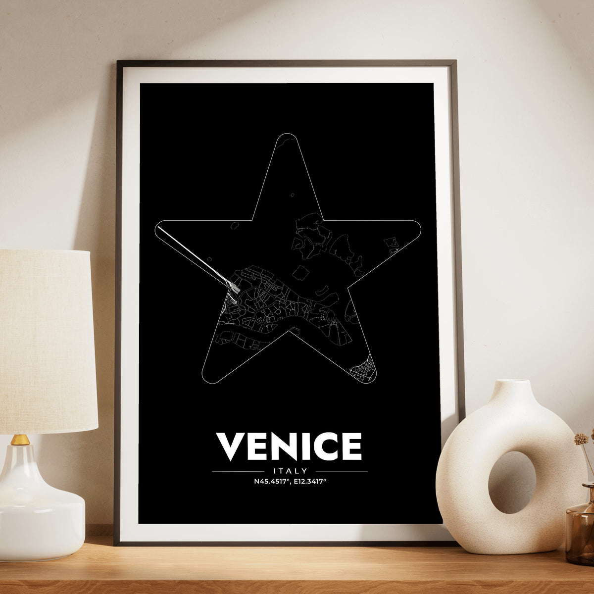 Venice Star Map Poster