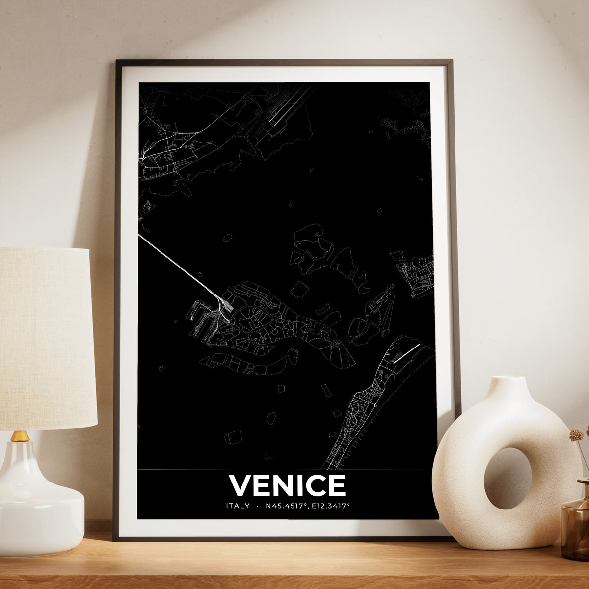 Venice Elegant Map Poster