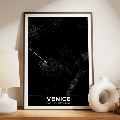 Venice Elegant Map Poster