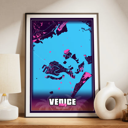 Venice GTA Map Poster