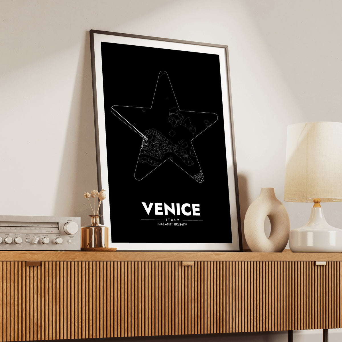 Venice Star Map Poster