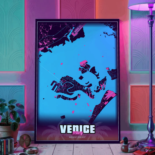 Venice GTA Map Poster