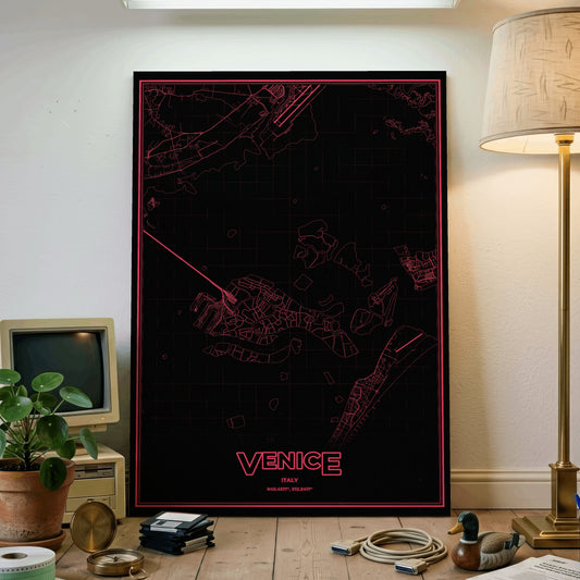 Venice Phosphor Map Poster - System Alert