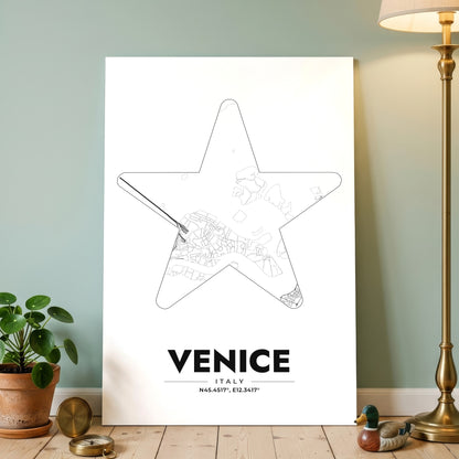 Venice Star Map Poster