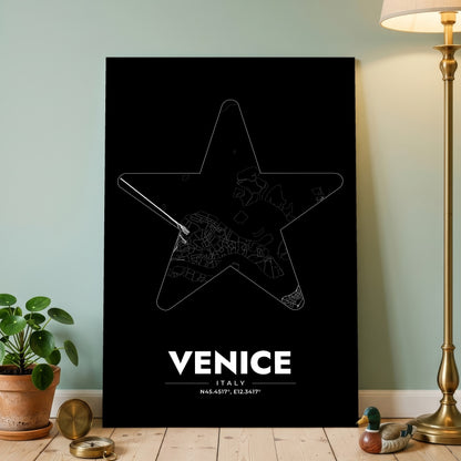 Venice Star Map Poster