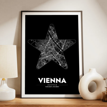 Vienna Star Map Poster