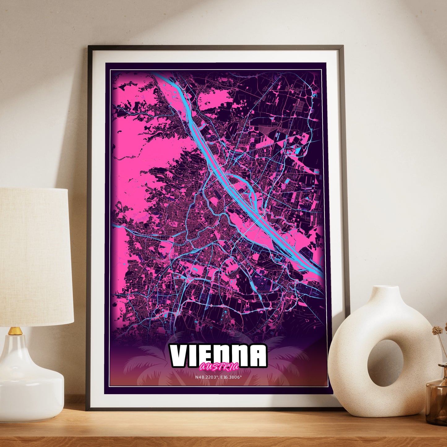 Vienna GTA Map Poster