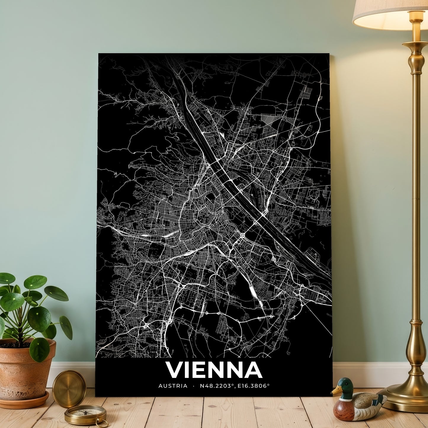 Vienna Elegant Map Poster