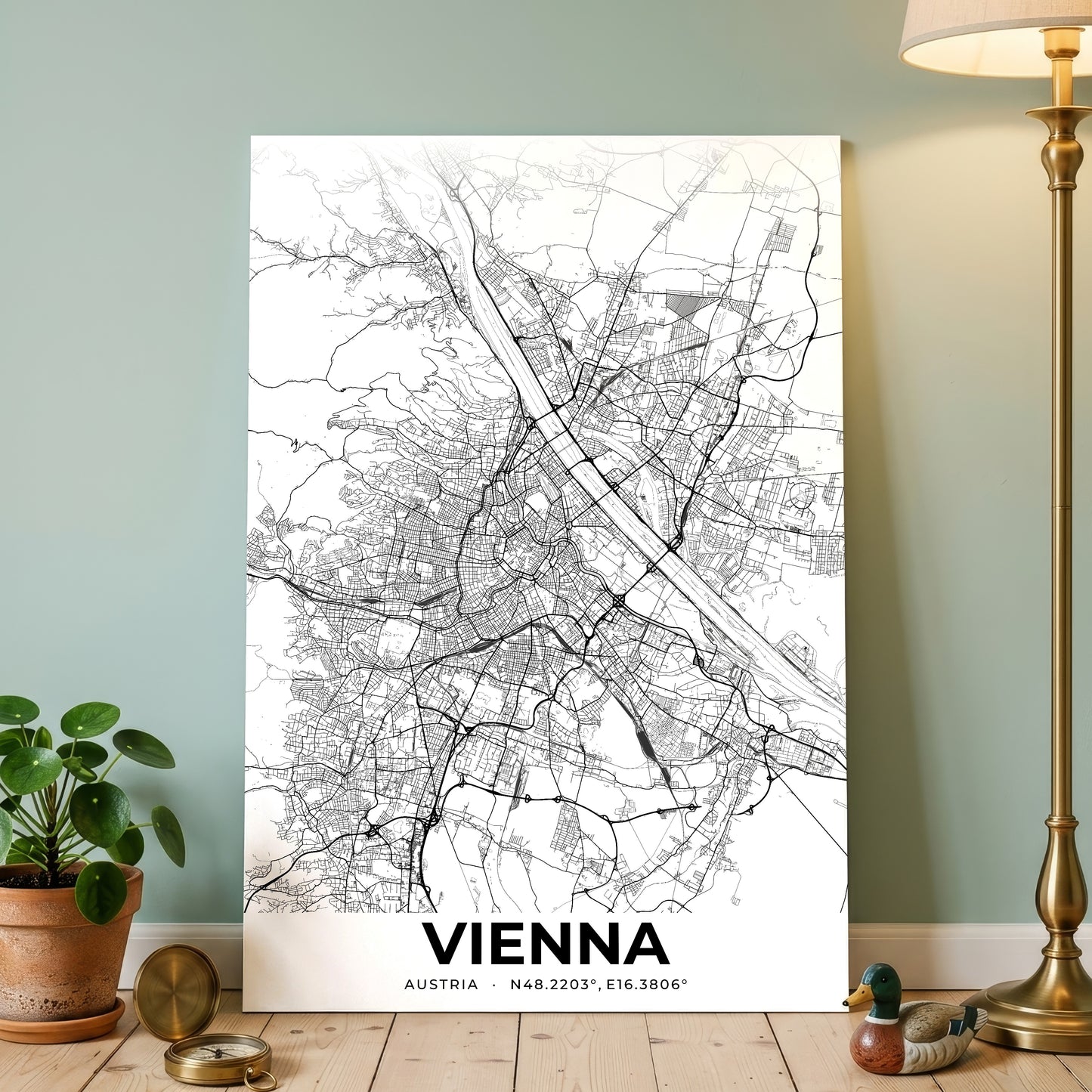 Vienna Elegant Map Poster