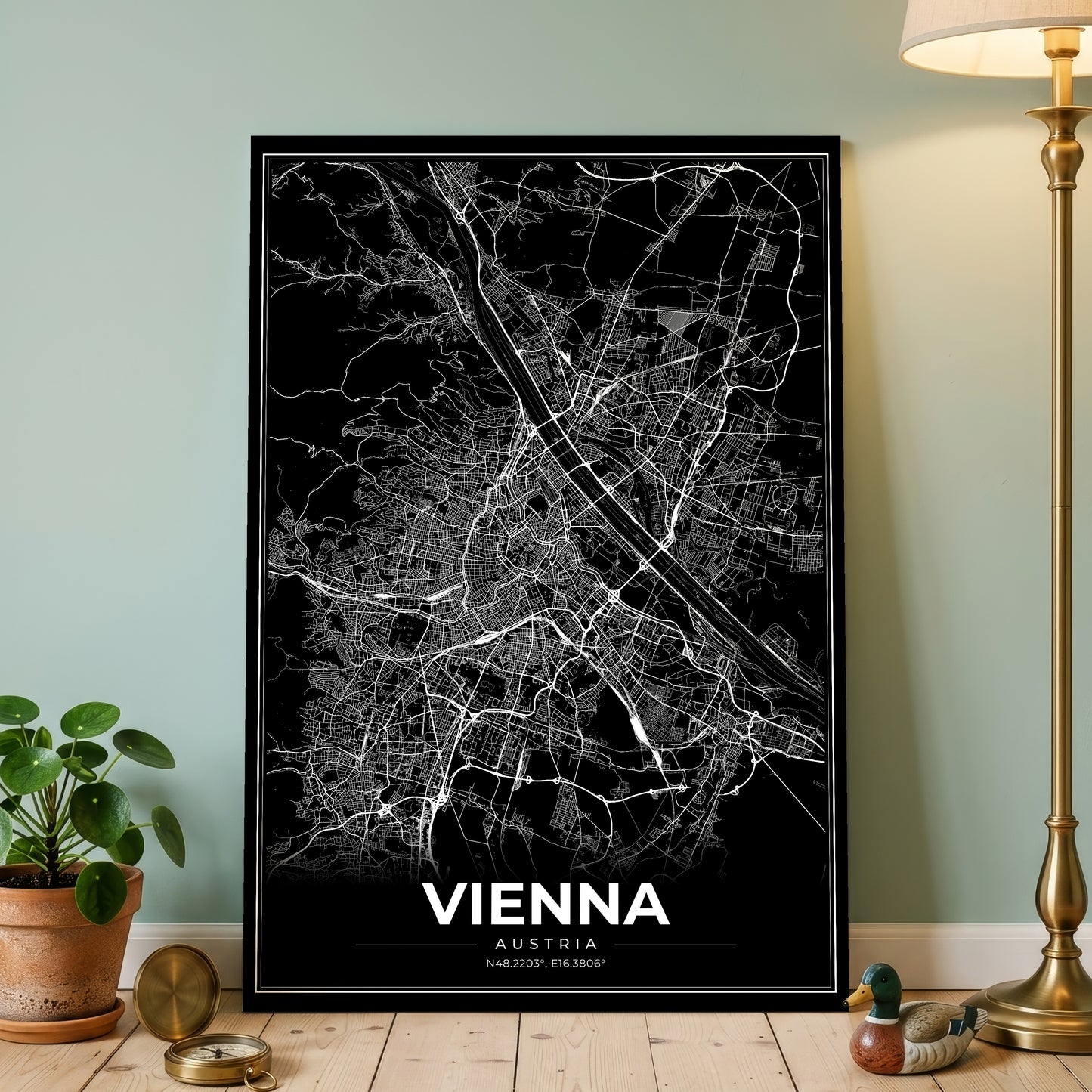 Vienna Modern Map Poster