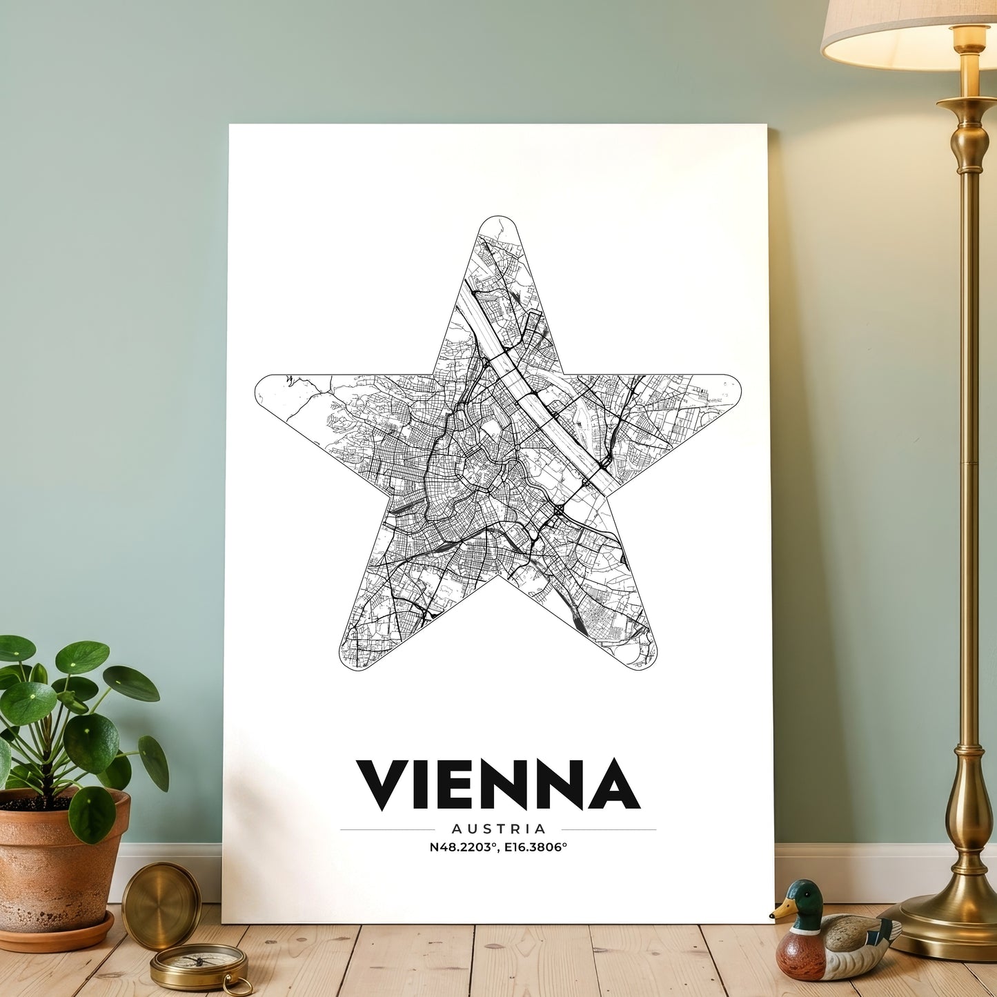 Vienna Star Map Poster
