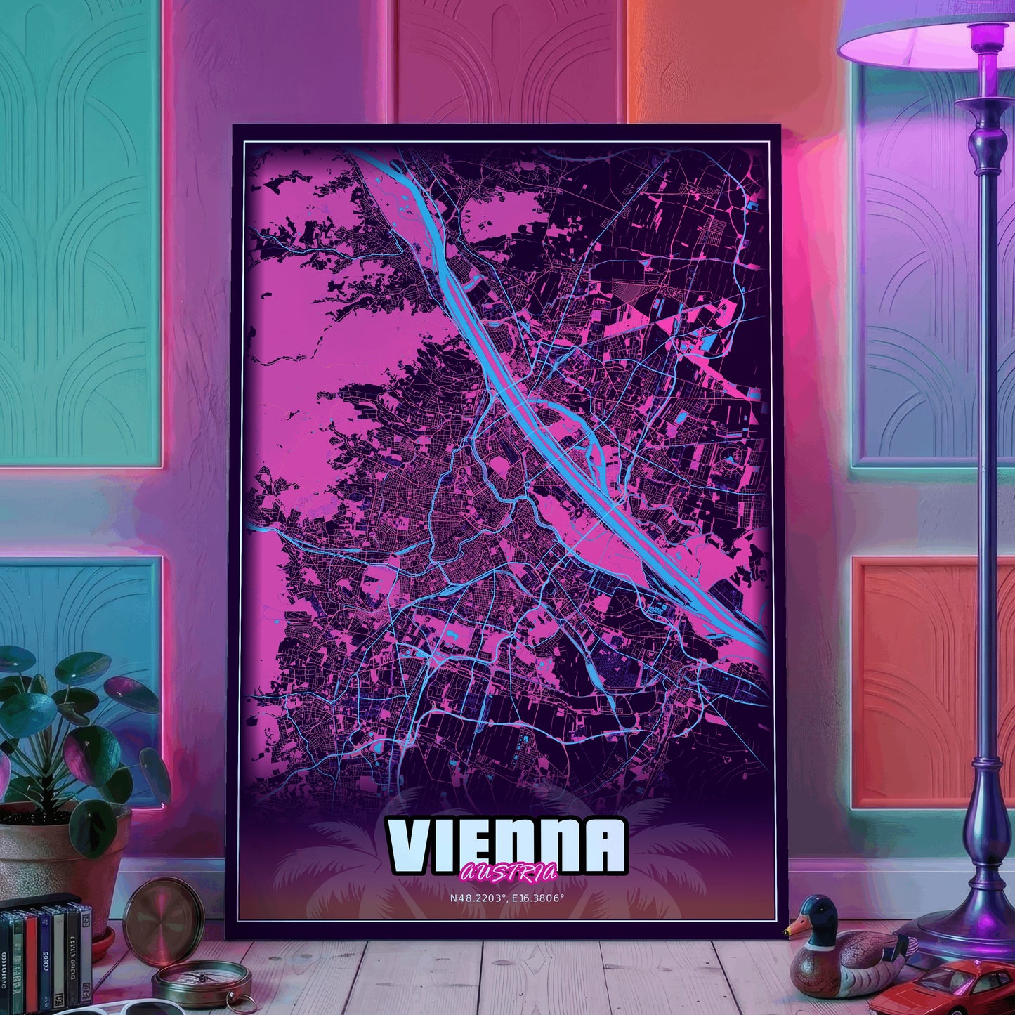 Vienna GTA Map Poster