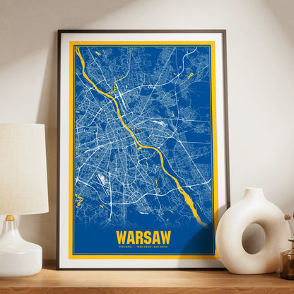 Warsaw Blockbuster Map Poster