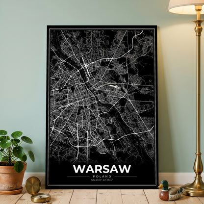 Warsaw Modern Map Poster