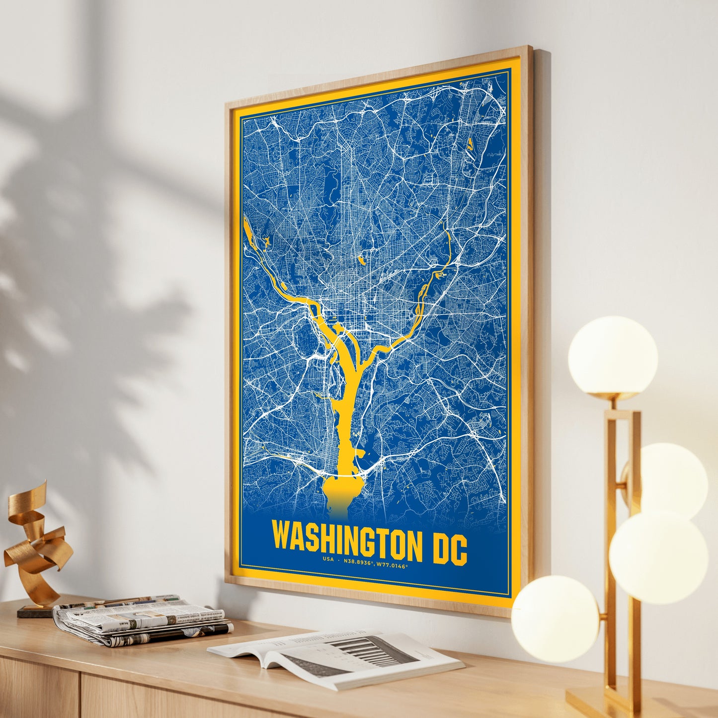 Washington DC Blockbuster Map Poster