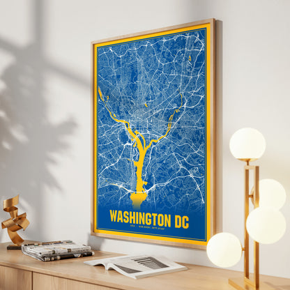 Washington DC Blockbuster Map Poster
