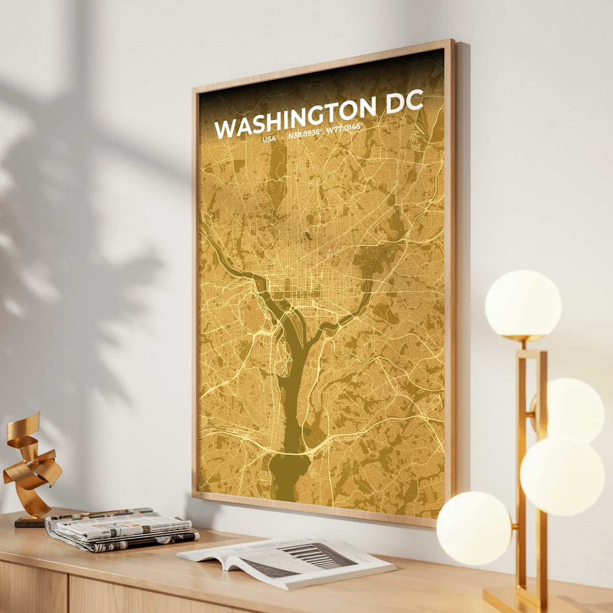 Washington DC Forge Map Poster