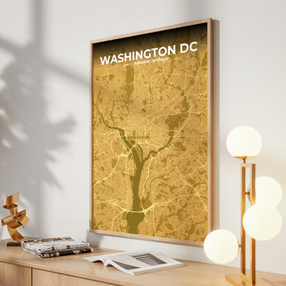 Washington DC Forge Map Poster