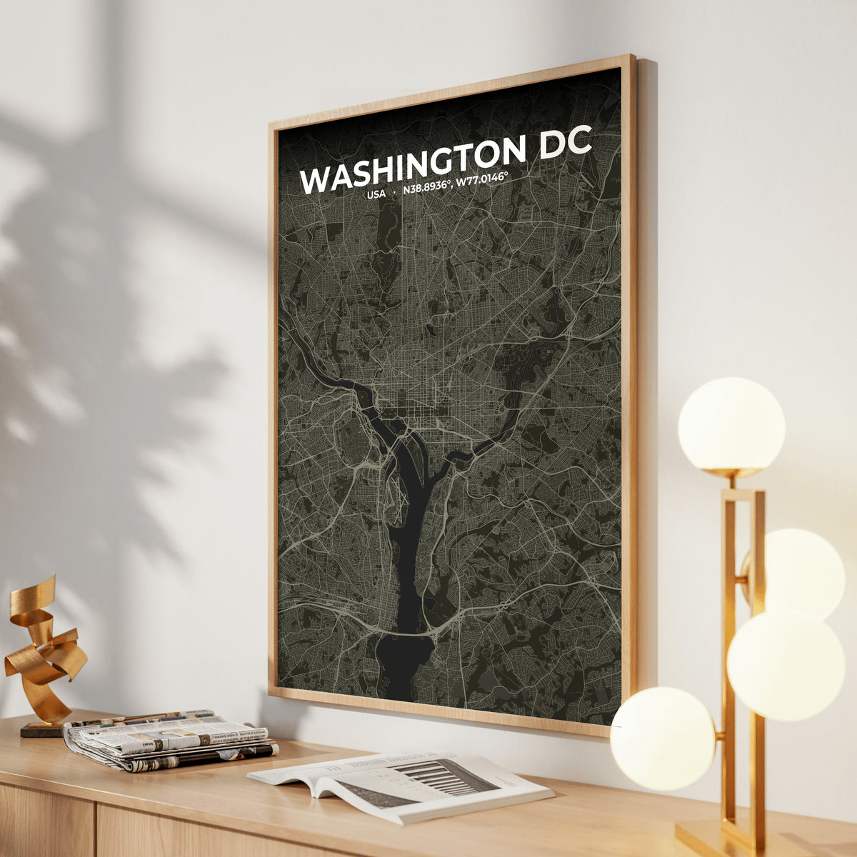 Washington DC Sable Map Poster