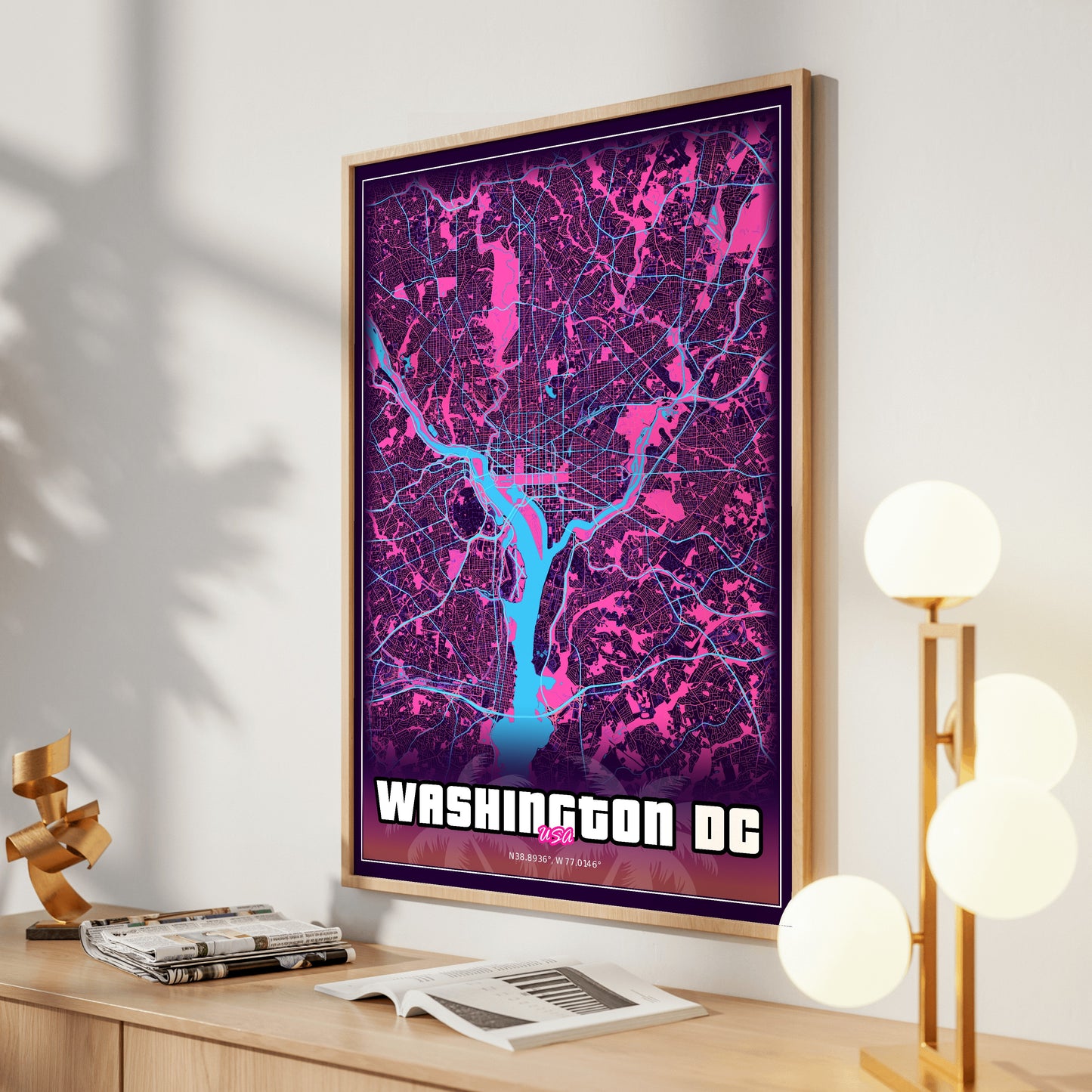 Washington DC GTA Map Poster
