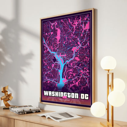 Washington DC GTA Map Poster