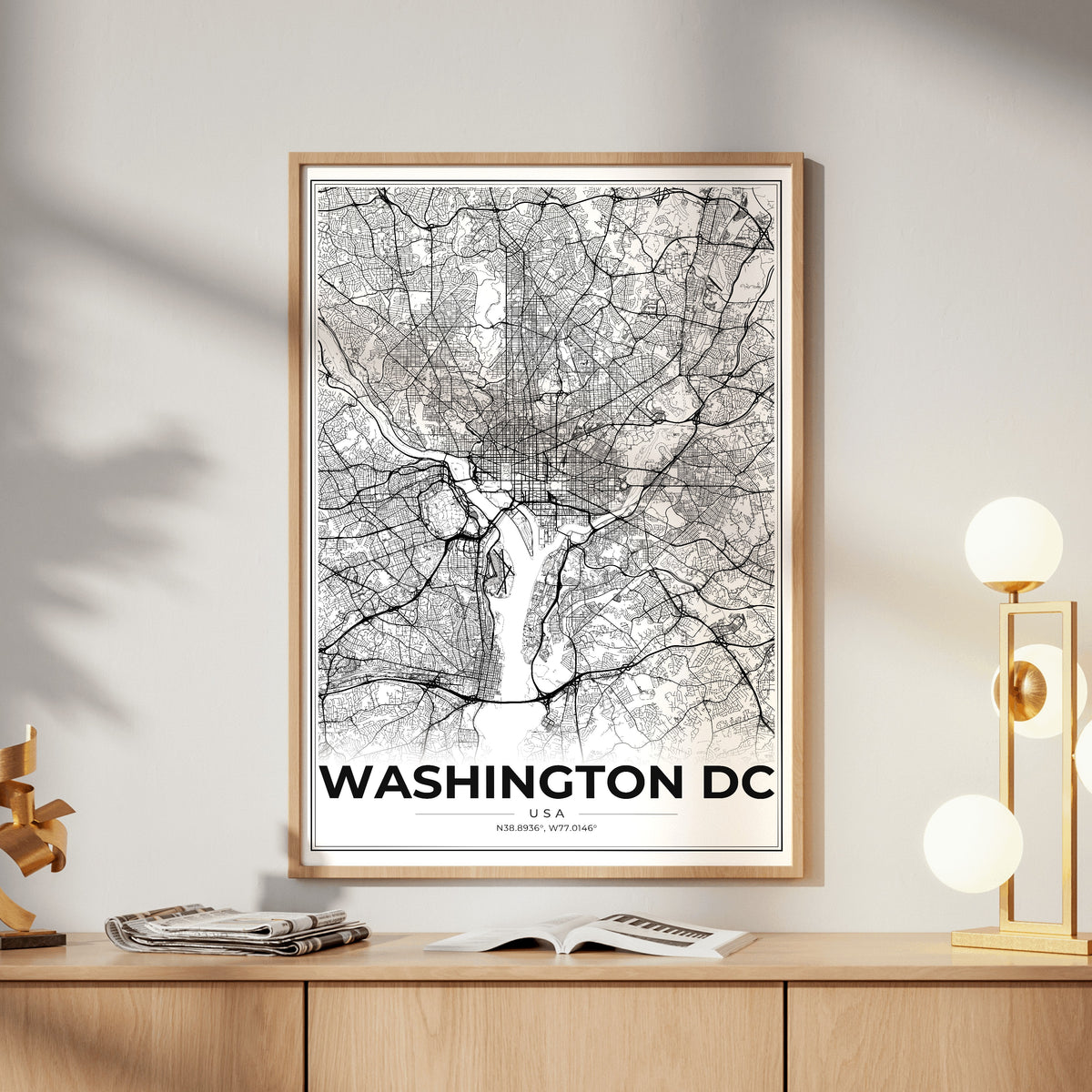 Washington DC Modern Map Poster