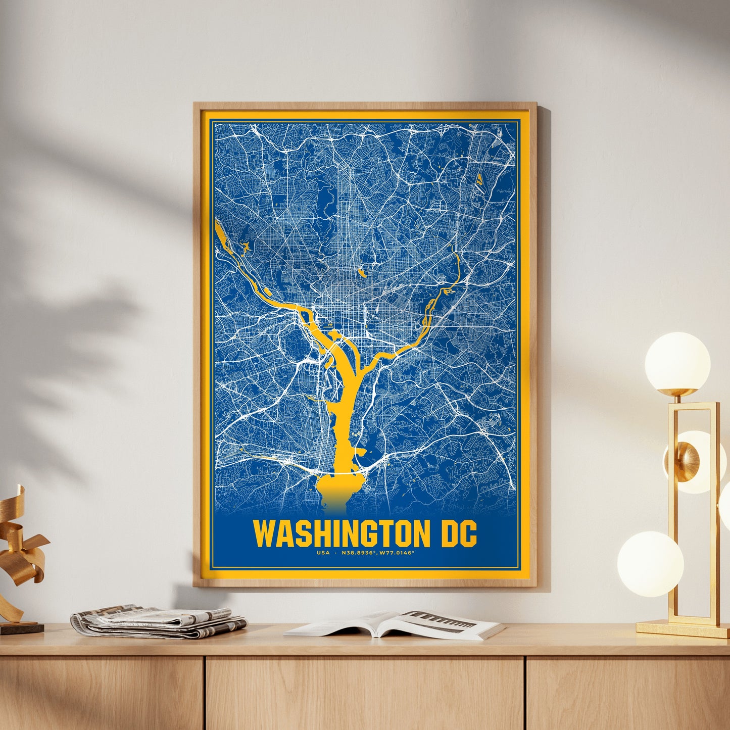 Washington DC Blockbuster Map Poster