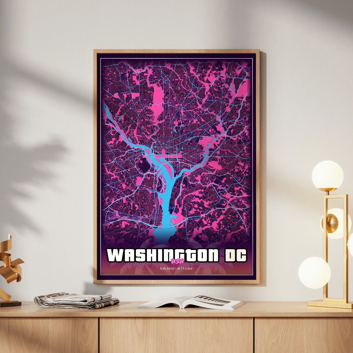 Washington DC GTA Map Poster
