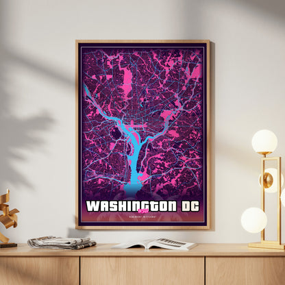 Washington DC GTA Map Poster