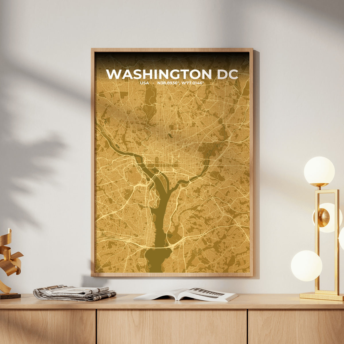 Washington DC Forge Map Poster