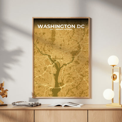 Washington DC Forge Map Poster