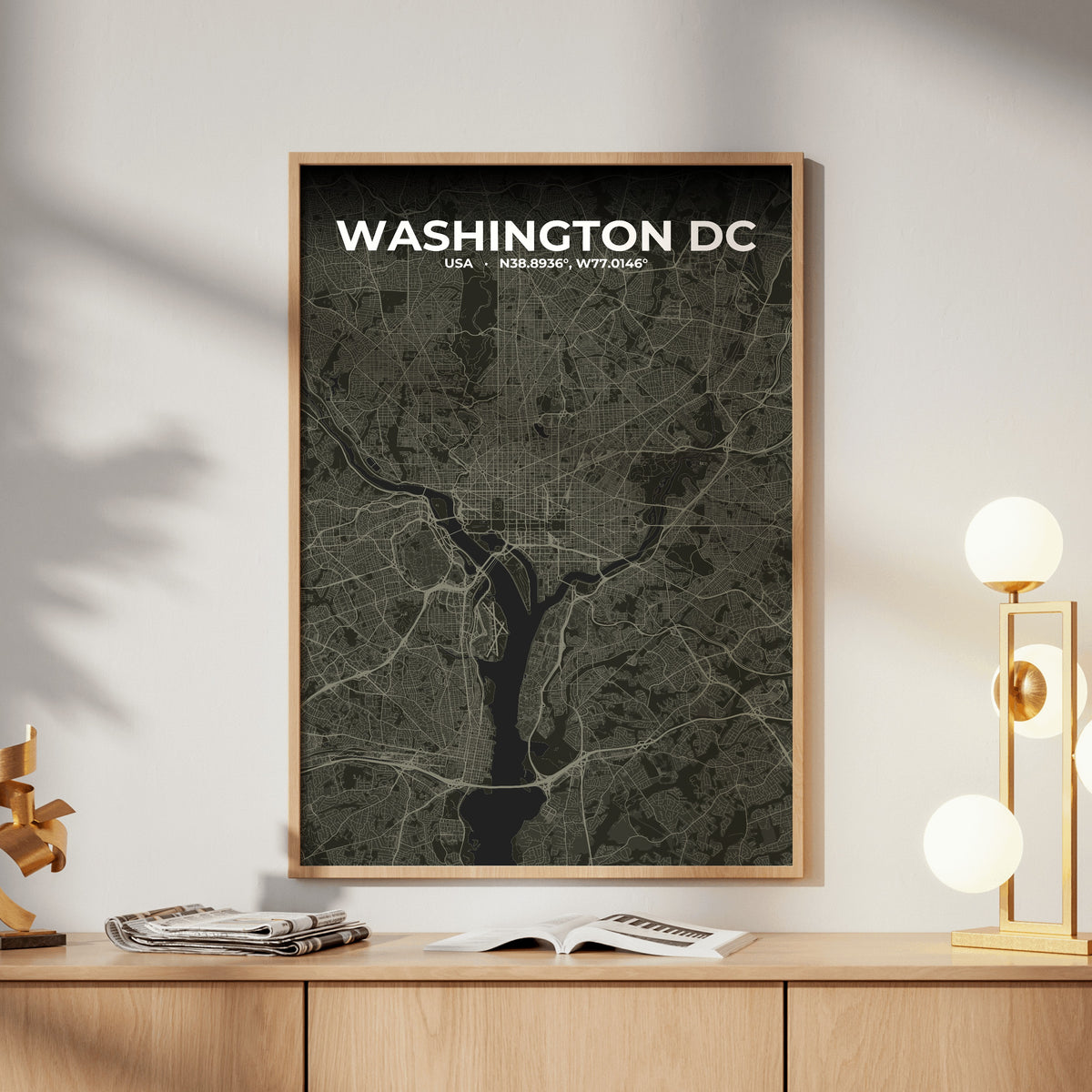 Washington DC Sable Map Poster