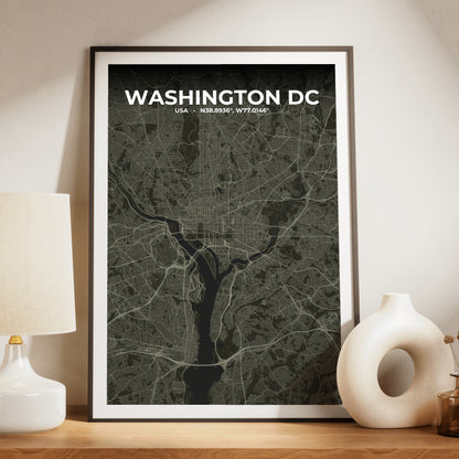 Washington DC Sable Map Poster