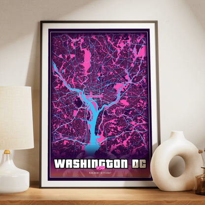 Washington DC GTA Map Poster