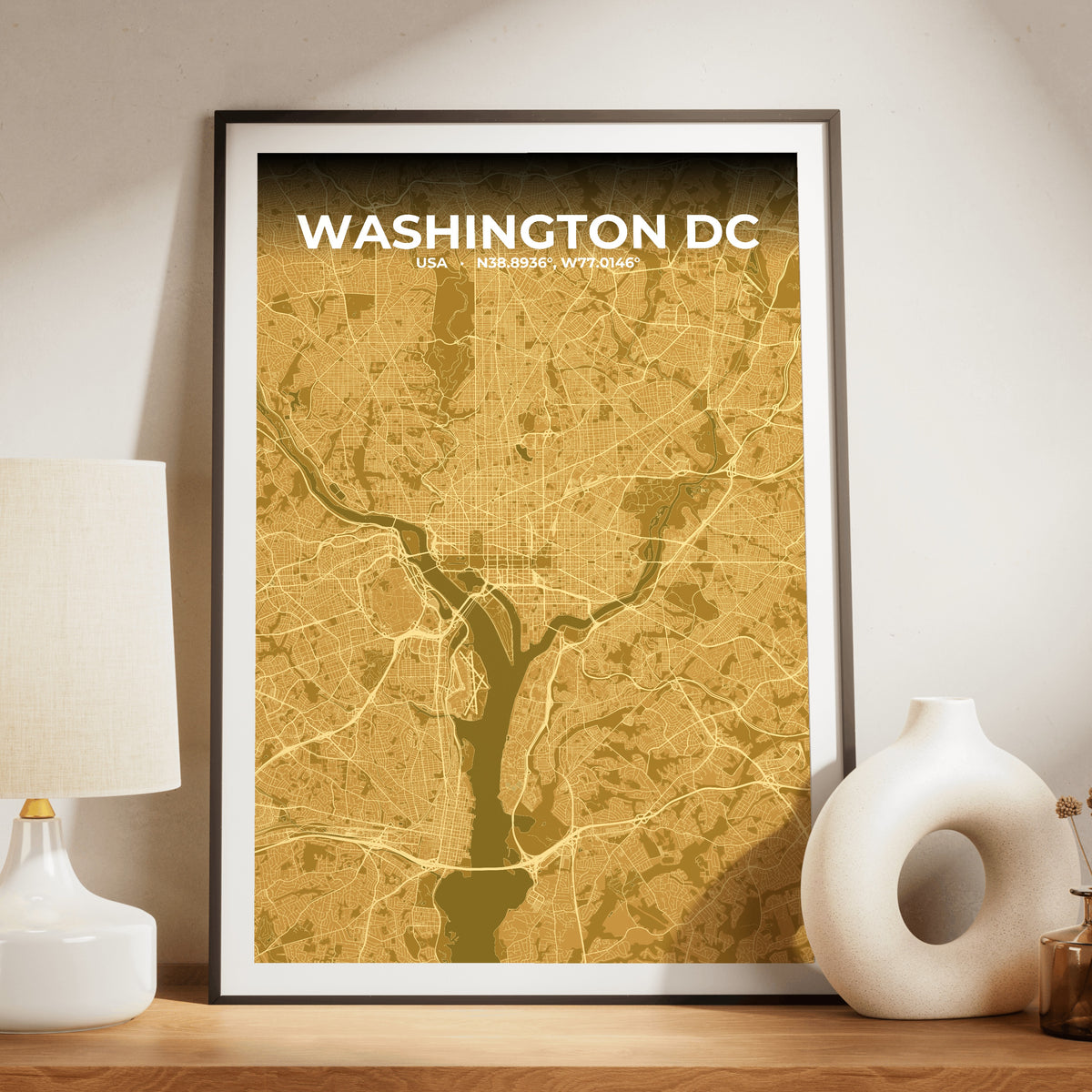 Washington DC Forge Map Poster