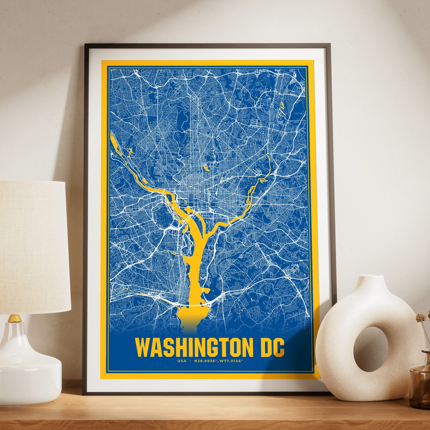 Washington DC Blockbuster Map Poster